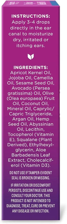 Naturals Dry Ear Relief Oil, Relieve Ear Irritation Fast, for Itchy & Dry Irritated Ears, Ages 2+, Day & Night Drops, 0.5 Ounce Hyland's