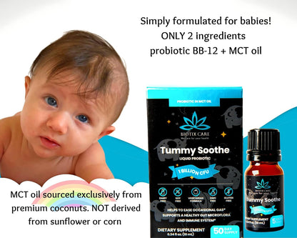 Biotix Care Baby Probiotic Drops - Relief Gas, Colic, Diarrhea & Constipation for Babies & Infants, 50 Doses
