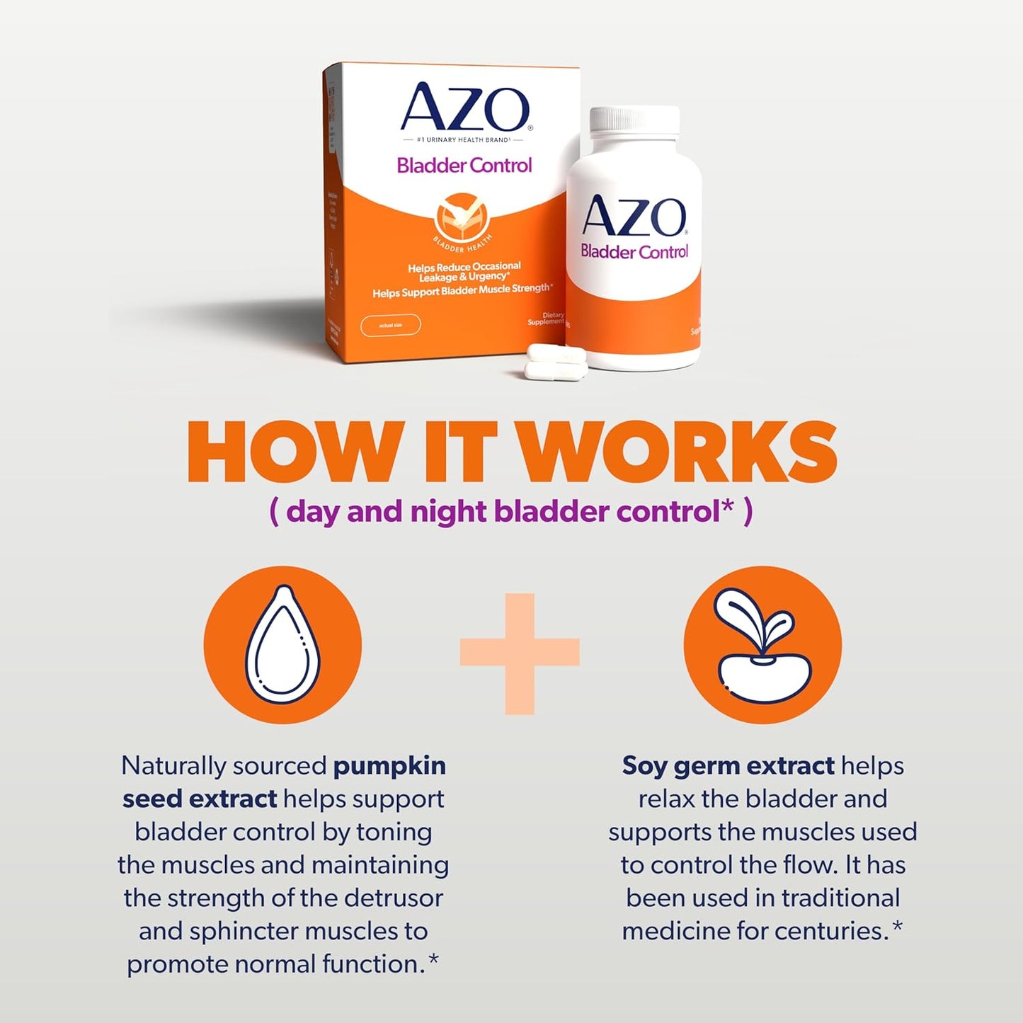 AZO Bladder Control with Go-Less Daily Supplement - 72 Capsules