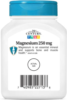 21st Century, Magnesium, 250 mg, 110 Tablets 21st Century