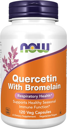 NOW Foods Supplements, Quercetin with Bromelain, Balanced Immune System*, 120 Veg Capsules now