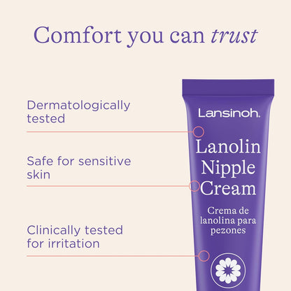 Lansinoh Lanolin Nipple Cream, 3 Mini Tubes, 0.25 Ounces