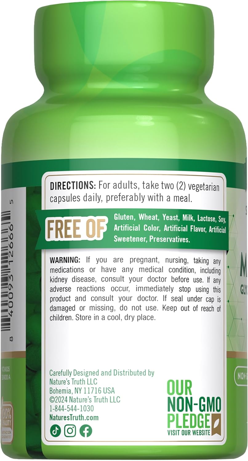 Nature's Truth Triple Magnesium Complex Supplement | 100 Capsules