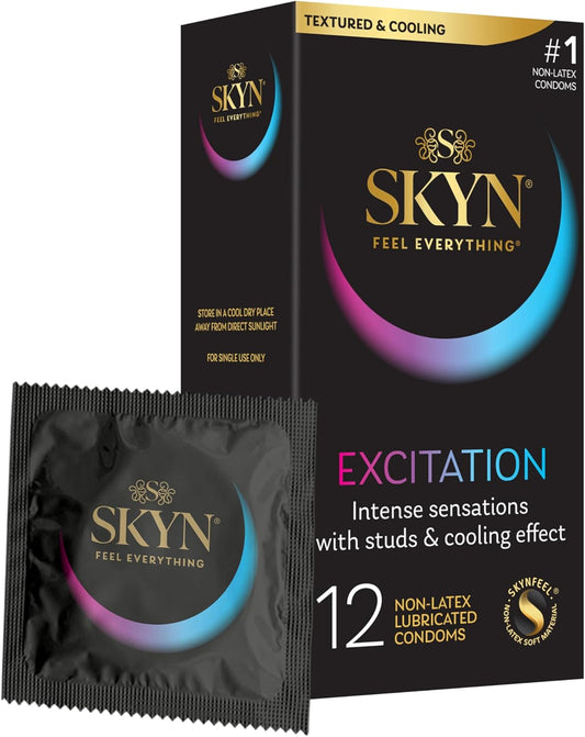 SKYN Excitation – 12 Count – Lubricated Latex-Free Condoms