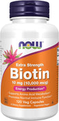 NOW Foods Supplements, Biotin 10 mg (10,000 mcg), 120 Veg Capsules