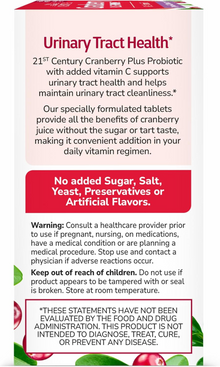 21st Century Cranberry Plus Probiotic Tablets, 60 Count 21st Century