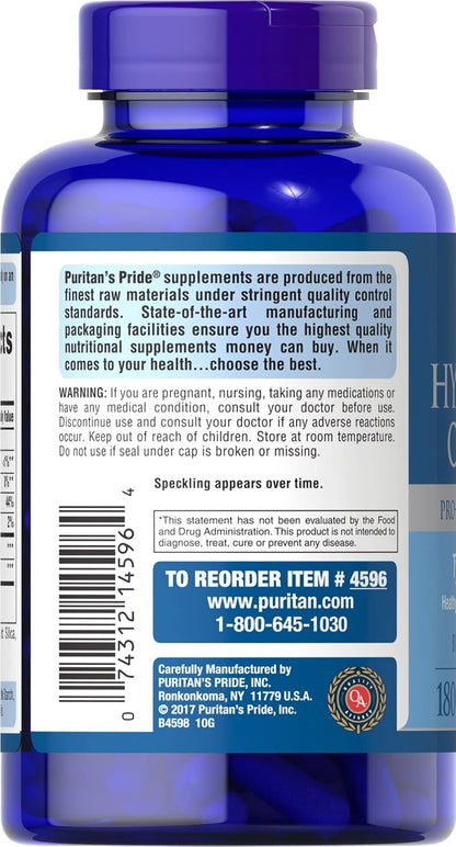 Puritans Pride Hydrolyzed Collagen Caplets, 1000 Mg, 180 Ct