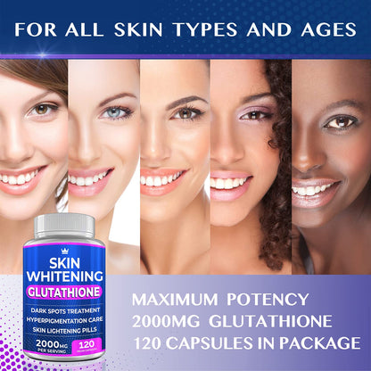 Glutathione Whitening Pills 2000mg - 120 Capsules