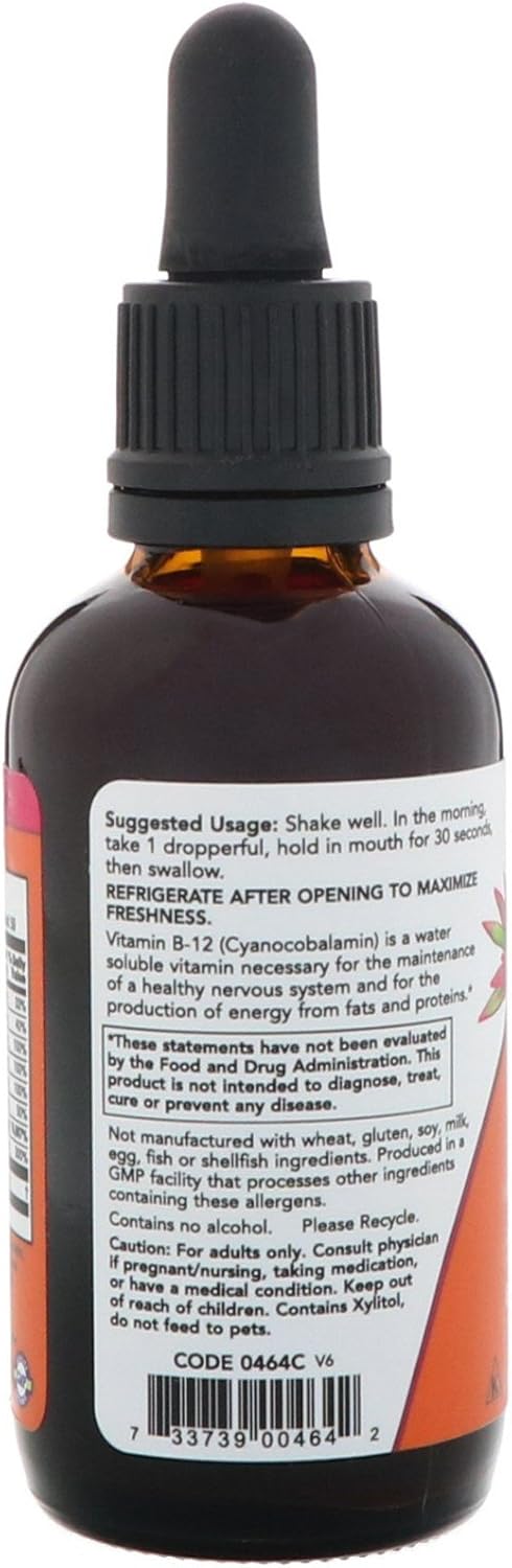 NOW Foods, Liquid B-12, B-Complex, 2 fl oz (59 ml)