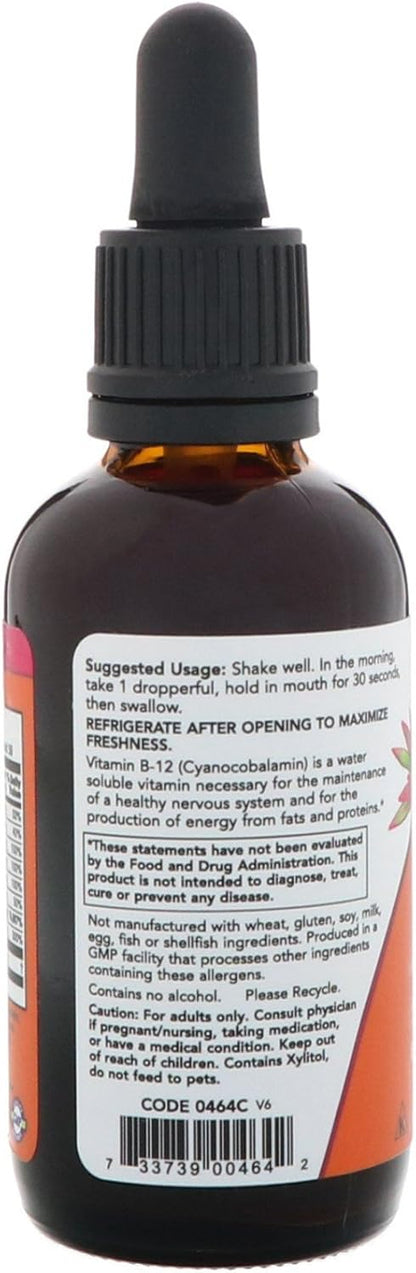 NOW Foods, Liquid B-12, B-Complex, 2 fl oz (59 ml)