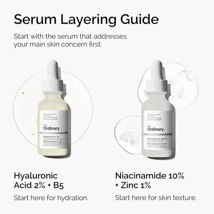 The Ordinary Hyaluronic Acid 2% + B5, Multi-Depth Hydration Serum for Plumper, Smoother Skin