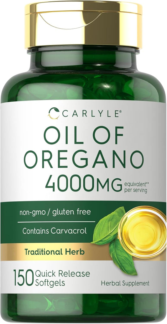 Carlyle Oregano Oil 4000mg Supplement | 150 Softgel Capsules