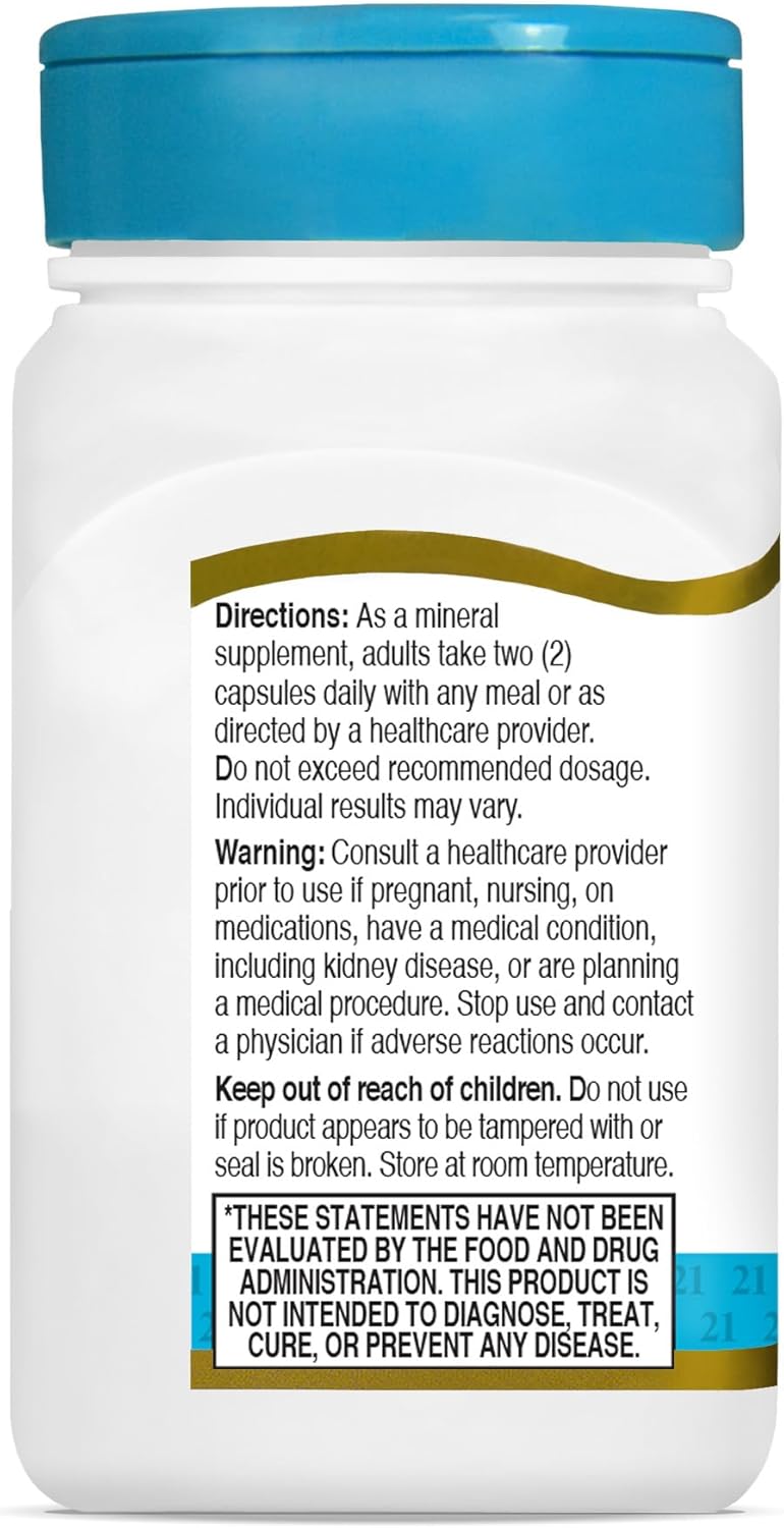 21st Century Chelated Magnesium Glycinate 200mg 90 Capsules