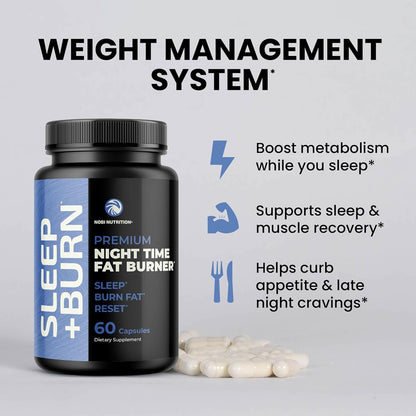 Night Time Fat Burner | Shred Fat While You Sleep | Hunger Suppressant, Carb Blocker & Weight Loss Support Supplements | Burn Belly Fat, Support Metabolism & Fall Asleep Fast | 60 Nighttime Pills