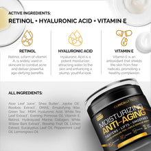 Men's Face Cream Moisturizer - Anti-Aging Cream For Men, Collagen, Retinol & Hyaluronic Acid - Day & Night - Facial Skin Care- Anti Wrinkle 1.7 oz PURE RESEARCH