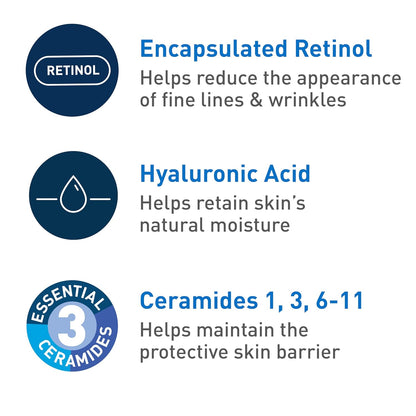 Cerave Anti Aging Face Cream with SPF 30 Sunscreen | Anti Wrinkle Cream for Face with Retinol, SPF 30 Sunscreen, Hyaluronic Acid, and Ceramides | 1.76 Ounce