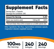 Nutricost Niacin (Vitamin B3) 100mg, 240 Capsules - with Flushing, Non-GMO, Gluten Free Nutricost