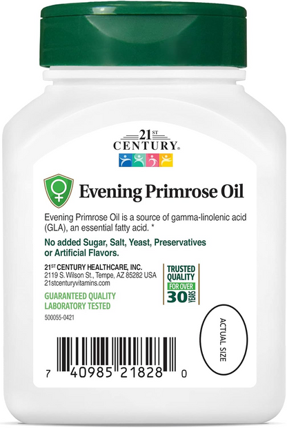 21st Century Evening Primrose Oil Softgels, 60 Count