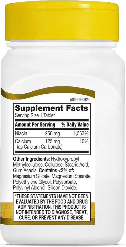21st Century Niacinamide 250 mg Prolonged Release Tablets, 110 Count