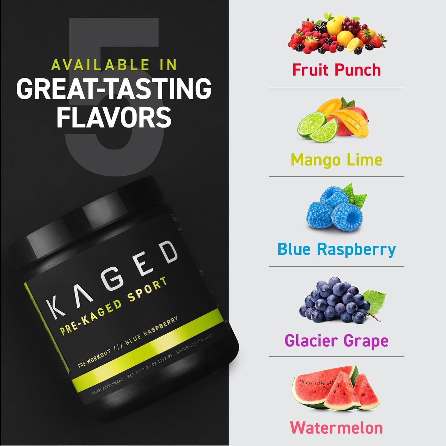 Kaged Pre Workout Powder Muscle Pre Sport Pre Workout for Men and Women, Increase Energy, Focus, Hydration, and Endurance, Organic Caffeine, Plant Based Citrulline(Blue Razz)