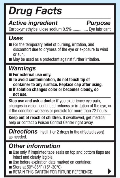Refresh Tears Lubricant Eye Drops, 2 Count (Pack of 1)