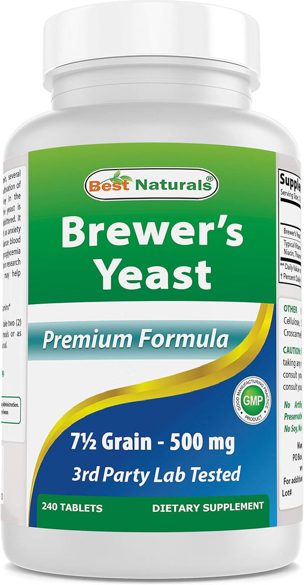 Best Naturals Brewers Yeast 500mg 240 Tablets Best Naturals