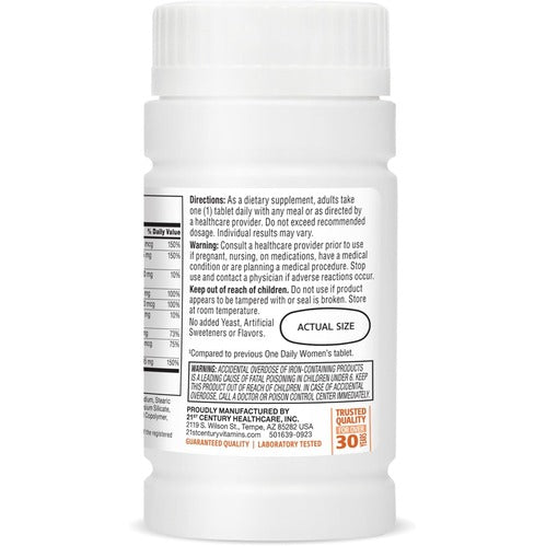 21st Century One Daily Women's Tablets, 100 Count