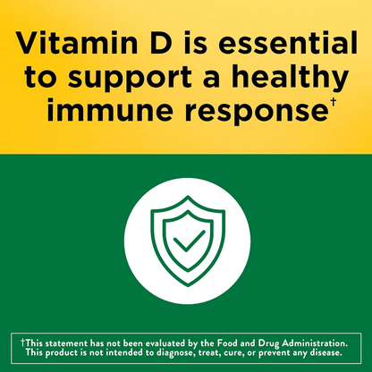 Nature Made Vitamin D3 1000 IU (25 mcg) Chewable Tablets, Dietary Supplement for Bone and Immune Health Support, 240 Count