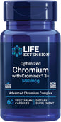 Life Extension Optimized Chromium with Crominex 3+ 500 mcg, 60 Vegetarian Capsules