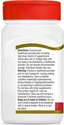 21st Century Vitamin D3 250 mcg (10,000 IU) Rapid Release Softgels, 110 Count 21st Century