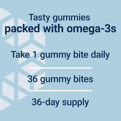 Life Extension Omega-3 Fish Oil Gummy Bites, EPA DHA Fatty acids, High-dose EPA DHA Support in a Delicious chewable Form, Non-GMO, Gluten Free, 36 Gummy Bites