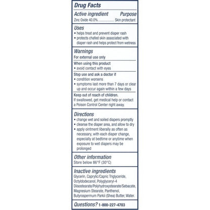Aquaphor Baby Diaper Rash Paste, Maximum Strength 40% Zinc Oxide, Diaper Rash Cream, Diaper Rash Ointment, 3.5 oz