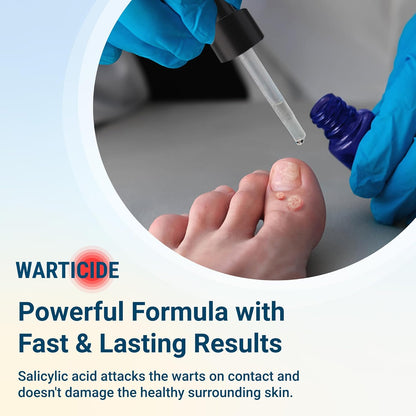Warticide Fast-Acting Wart Remover - Plantar and Genital Wart Treatment, Attacks Warts On Contact, Easy Application (1 Fluid Ounce)