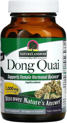 Nature's Answer Dong Quai Root 1000mg | Dietary Supplement | Supports Female Hormone Balance | Non-GMO, Vegan, Kosher Certified & Gluten-Free | Vegetarian Capsules 90ct Nature's Answer