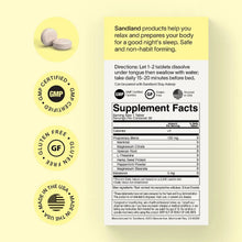 Sandland Fall Asleep, Natural Daily Sleep Supplement, 30 Dissolving Tablets, Magnesium, Valerian Root, L-Theanine, Peppermint Leaf Sandland