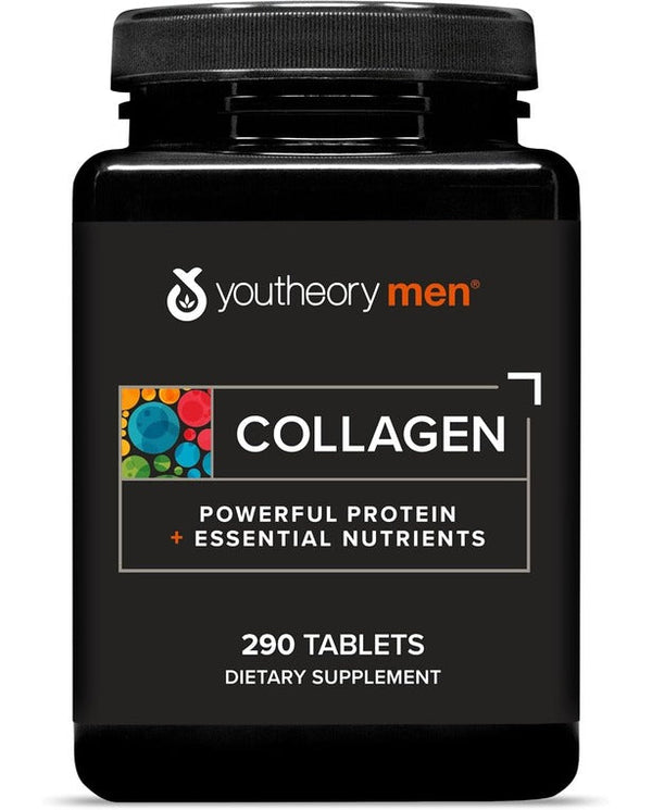 Youtheory Men's Collagen - 5,000 mg Collagen - Daily Supplement for Men - 290 Tablets Youtheory