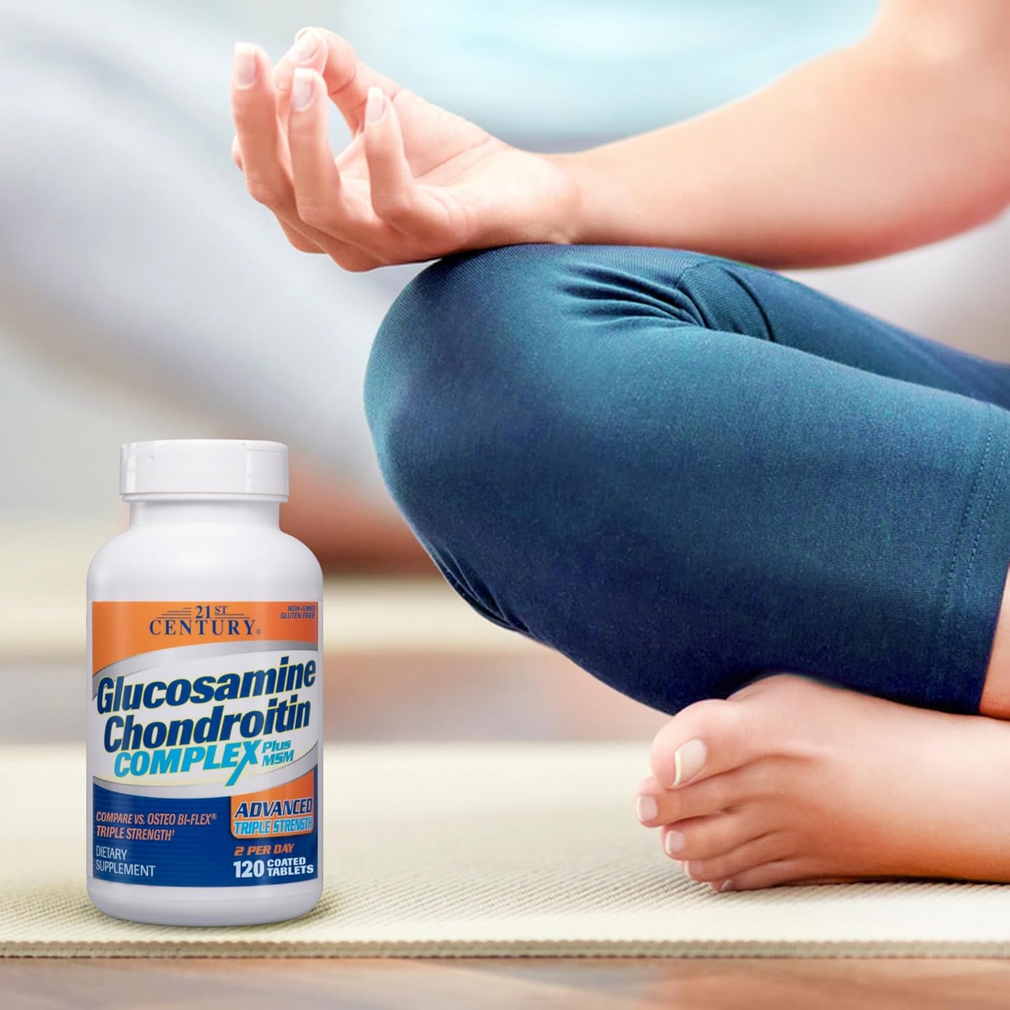 21st Century Glucosamine Chondroitin Complex Plus MSM Advanced Triple Strength Tablets, 120 Count