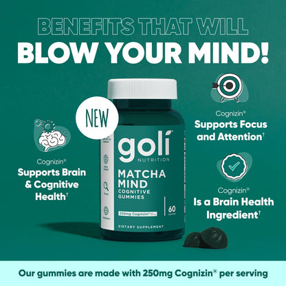 Goli Matcha Mind Gummies - 60 Count