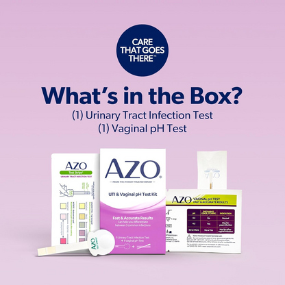 AZO Urinary Tract Infection (UTI) Test Strip + Vaginal pH Test Kit