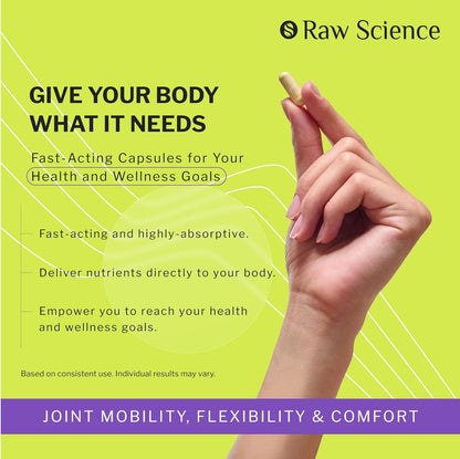 S-RAW SCIENCE Glucosamine Chondroitin MSM Supplement Capsules, Joint Health Supplement for Women & Men, Glucosamine Chondroitin Triple Strength, Reduces Discomfort for Joints, 120 Tablets