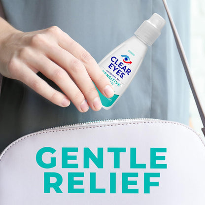 Clear Eyes for Sensitive Eyes, Redness Reliever Eye Drops, 0.5 oz