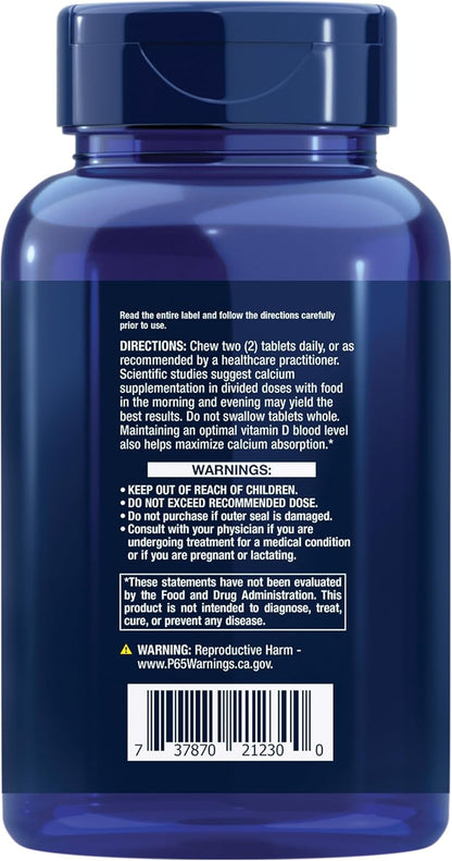 Life Extension Bone Restore, Calcium Supplement, Chocolate Flavored - 60 Tablets