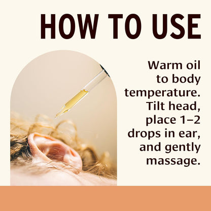 Banyan Botanicals Ear Oil – Organic Herbal Drops with Ashwagandha, Bilva & Garlic – Soothing and Comforting for The Ears – 1 oz – Non GMO Sustainably Sourced No Sting