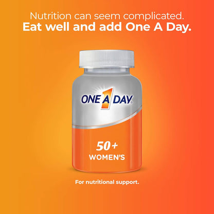 One A Day Women's 50+ Multivitamins, Supplement with Vitamin A, C, D, E and Zinc, 100 tablets