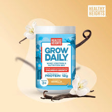 Grow Daily 3+ Shake Mix 7-serving Canister by Healthy Heights - Protein Powder (Vanilla) - Developed by Pediatricians - High in Protein Nutritional Shake - Contains Key Vitamins & Minerals Healthy Heights