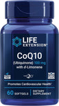 Life Extension CoQ10 (Ubiquinone) 100mg with d- Limonene – 60 Softgels