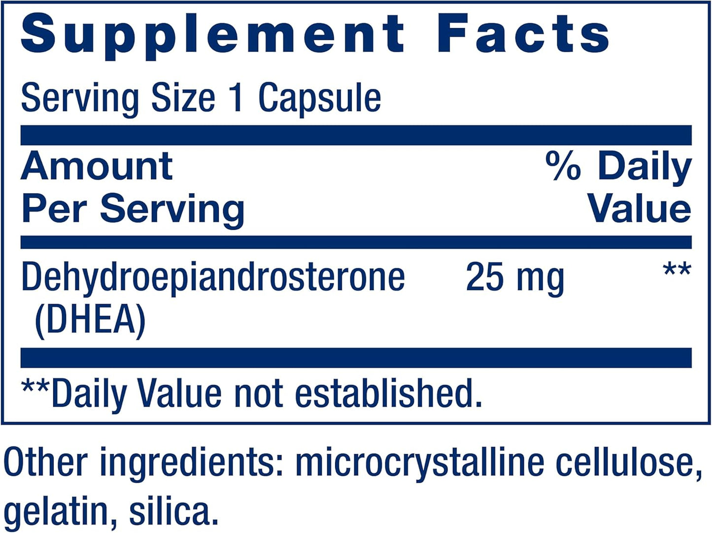 Life Extension DHEA 25 mg – 100 Capsules