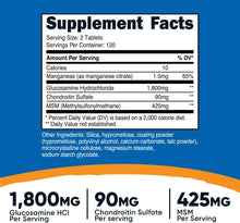 Nutricost Glucosamine 1800mg with Chondroitin & MSM, 240 Tablets, 120 Servings - Joint Support Formula - Non-GMO, Gluten Free Nutricost