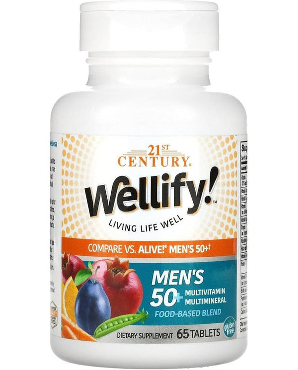 21st Century Wellify Men's 50+ Multivitamins with Minerals, 65Count 21st Century