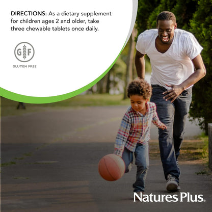 NaturesPlus Animal Parade DHA Children's Chewables - Natural Cherry Flavor - 90 Chewable Animal-Shaped Tablets - Omega 3 Fatty Acid Supplement - Gluten Free - 30 Servings